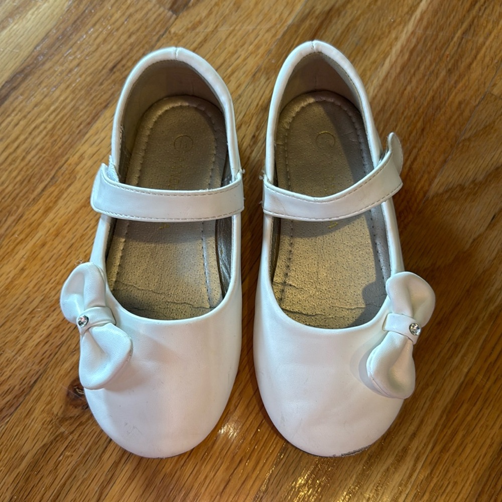 Girls Dress Shoes White (Size: 11)
